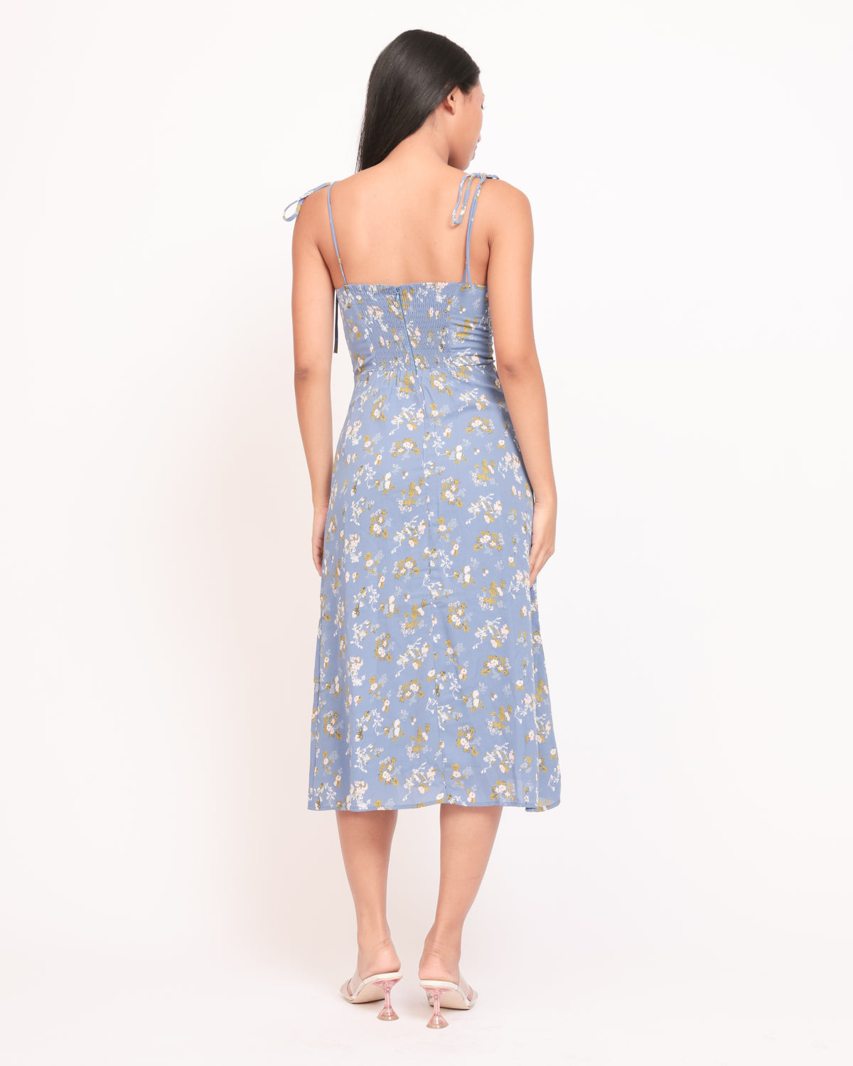 Janina Dress in Blue Floral