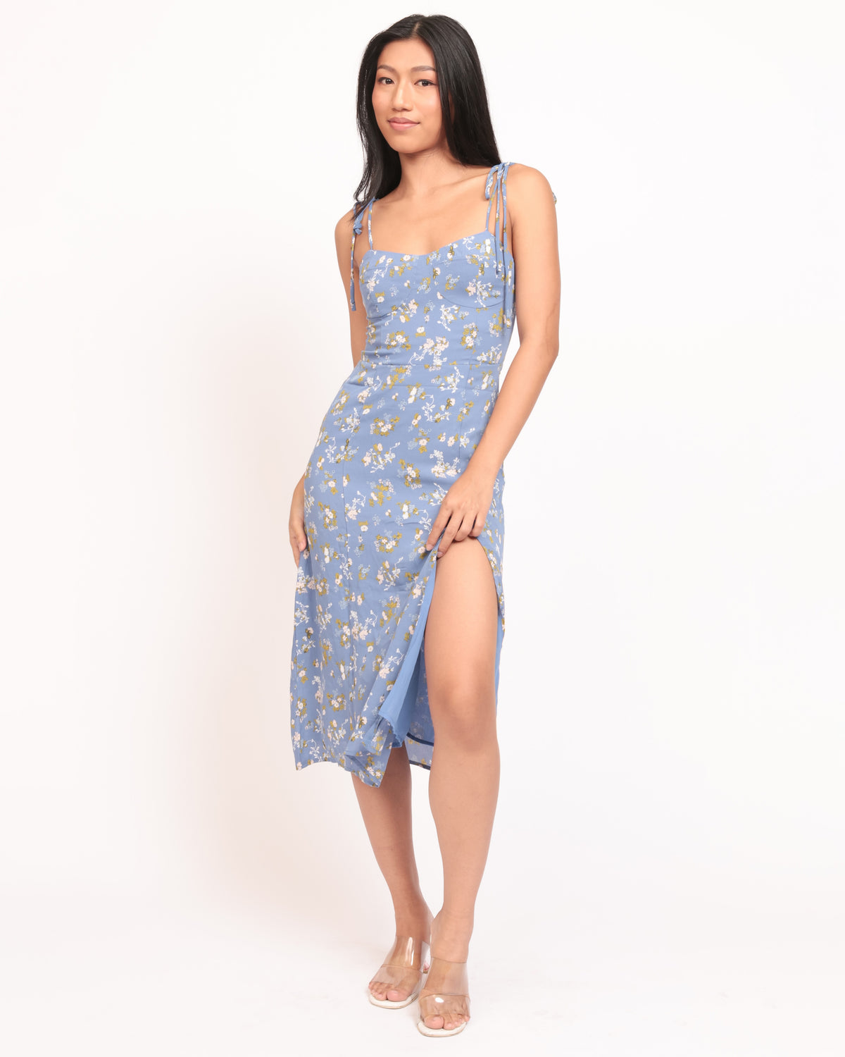 Janina Dress in Blue Floral