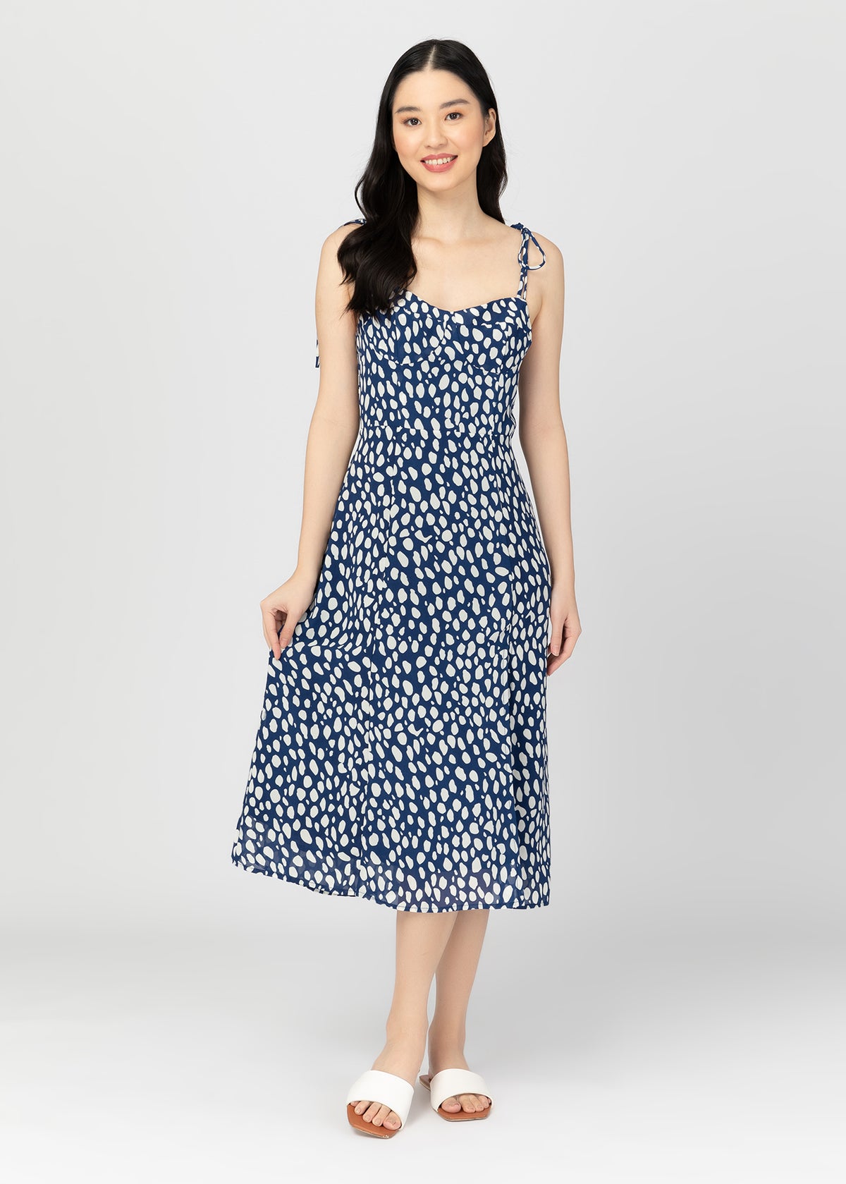 Janina Dress in Blue Pattern