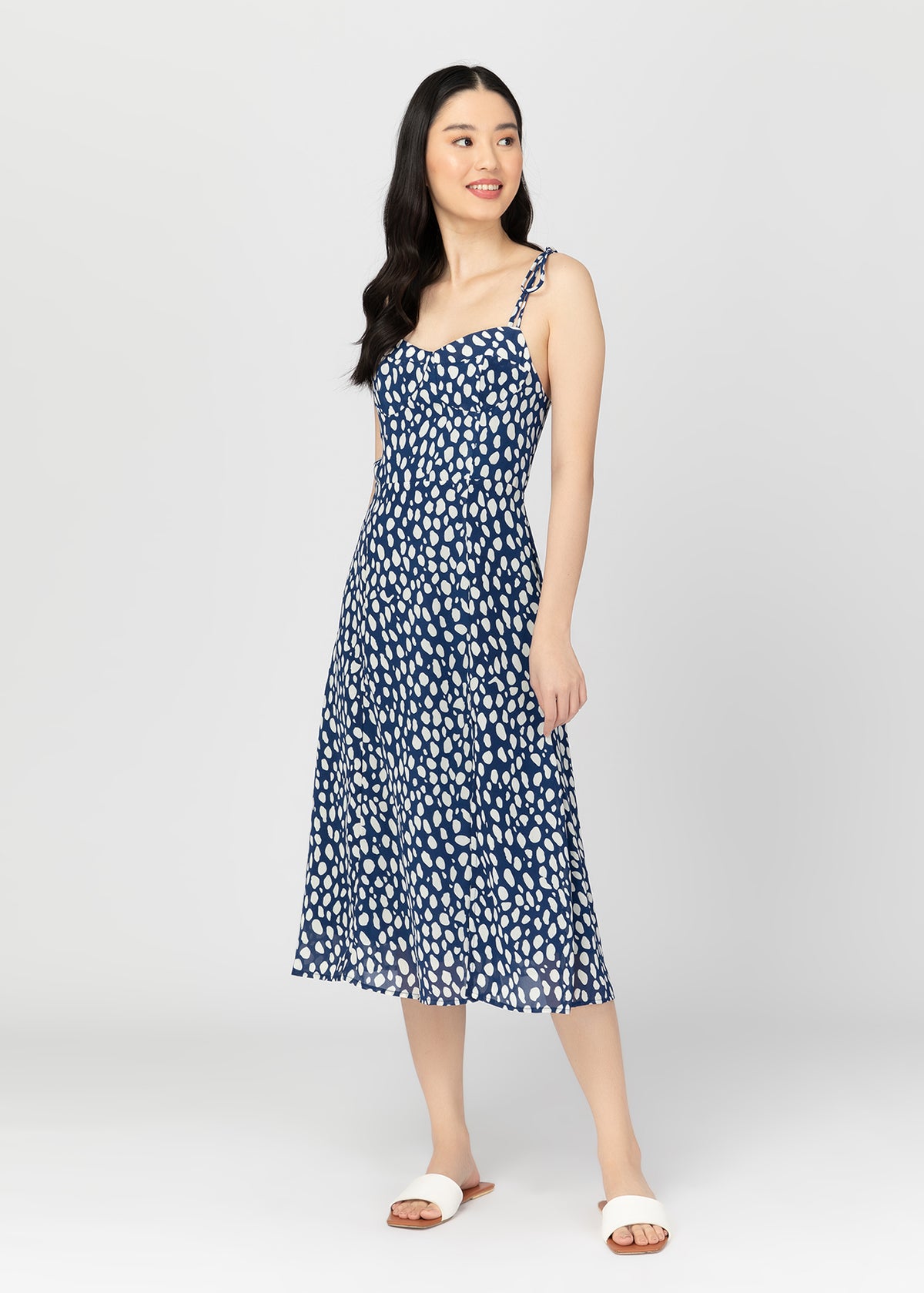 Janina Dress in Blue Pattern
