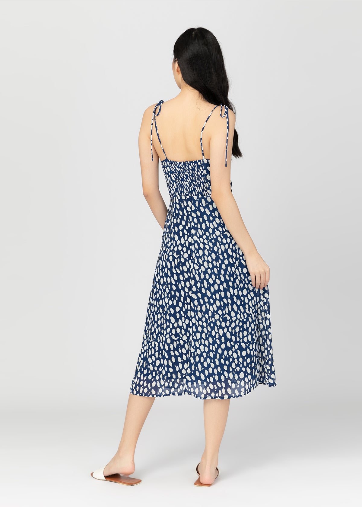 Janina Dress in Blue Pattern