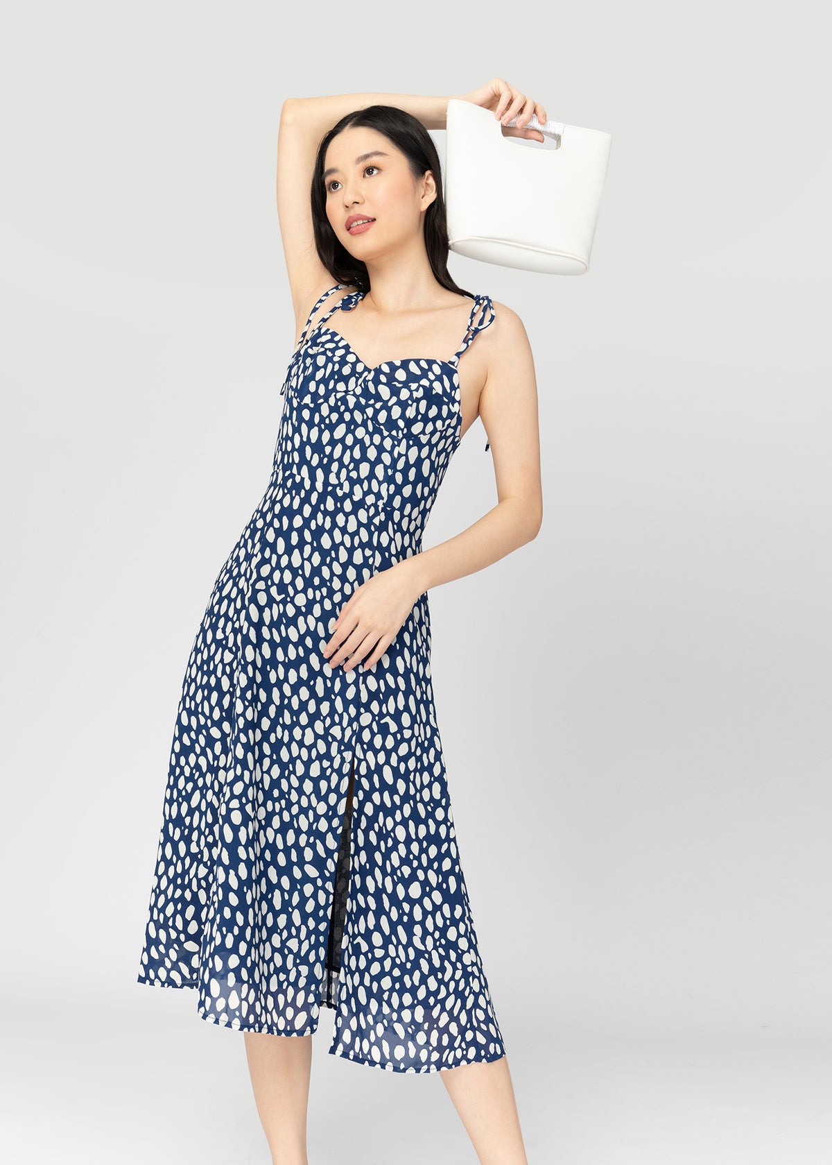 Janina Dress in Blue Pattern